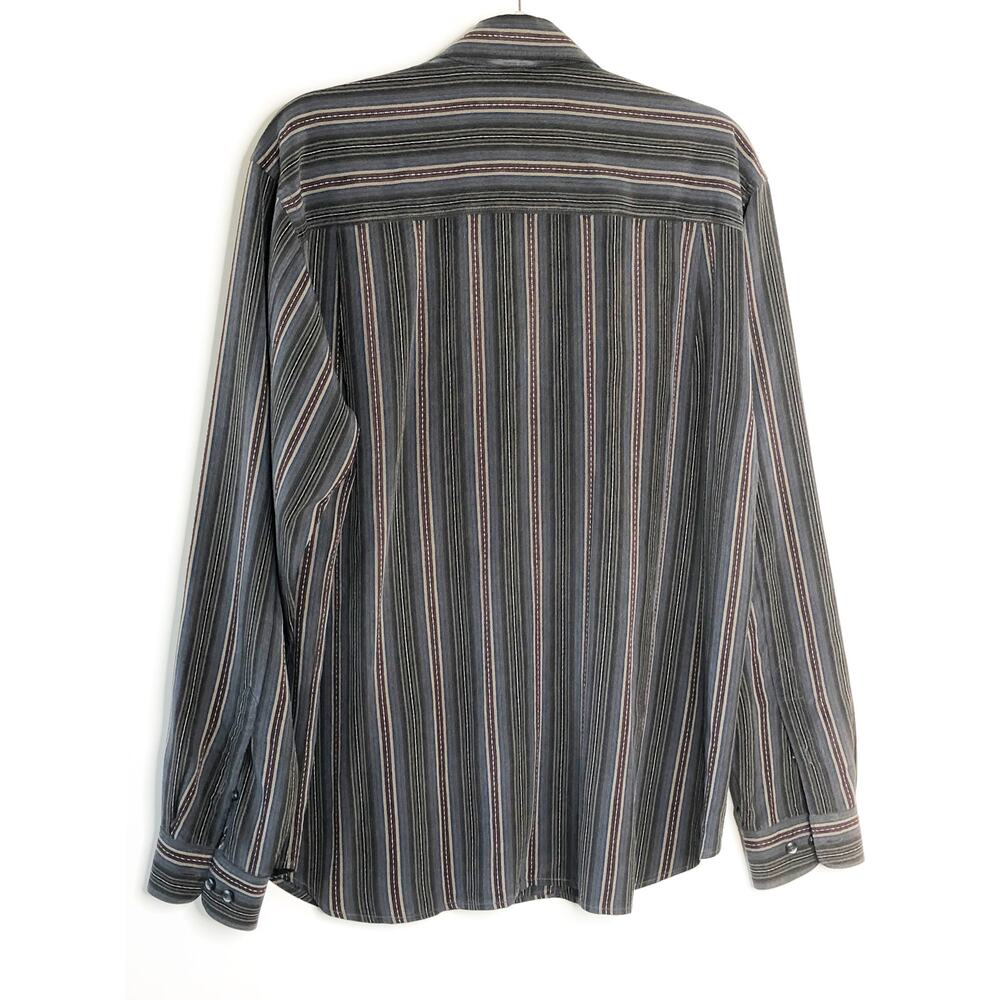 Tommy Bahama Mens Size Large Button Front Dress Shirt Silk Long Sleeve Collar - Picture 2 of 4